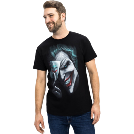 T-shirt with a crazy glow-in-the-dark joker