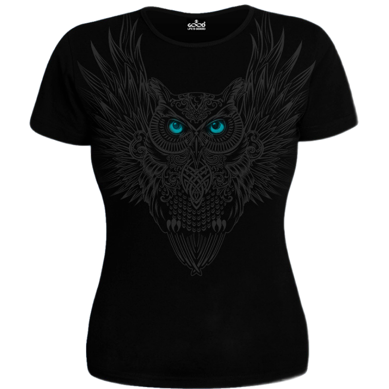 Shirt with a glowing print - owl