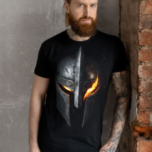 Fire Phoenix T-Shirt on Male Model - חולצת פניקס אש על דוגמן